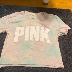tie dyed PINK crop top